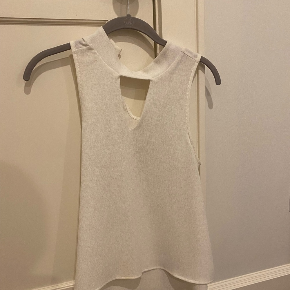 Decker White Tank Top Blouse